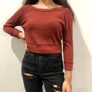 Foreign Exchange Long Sleeve Crop Top